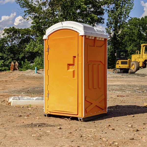 how often are the porta potties cleaned and serviced during a rental period in Trout Run Pennsylvania